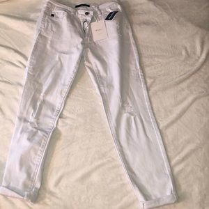 KANCAN White ripped jeans